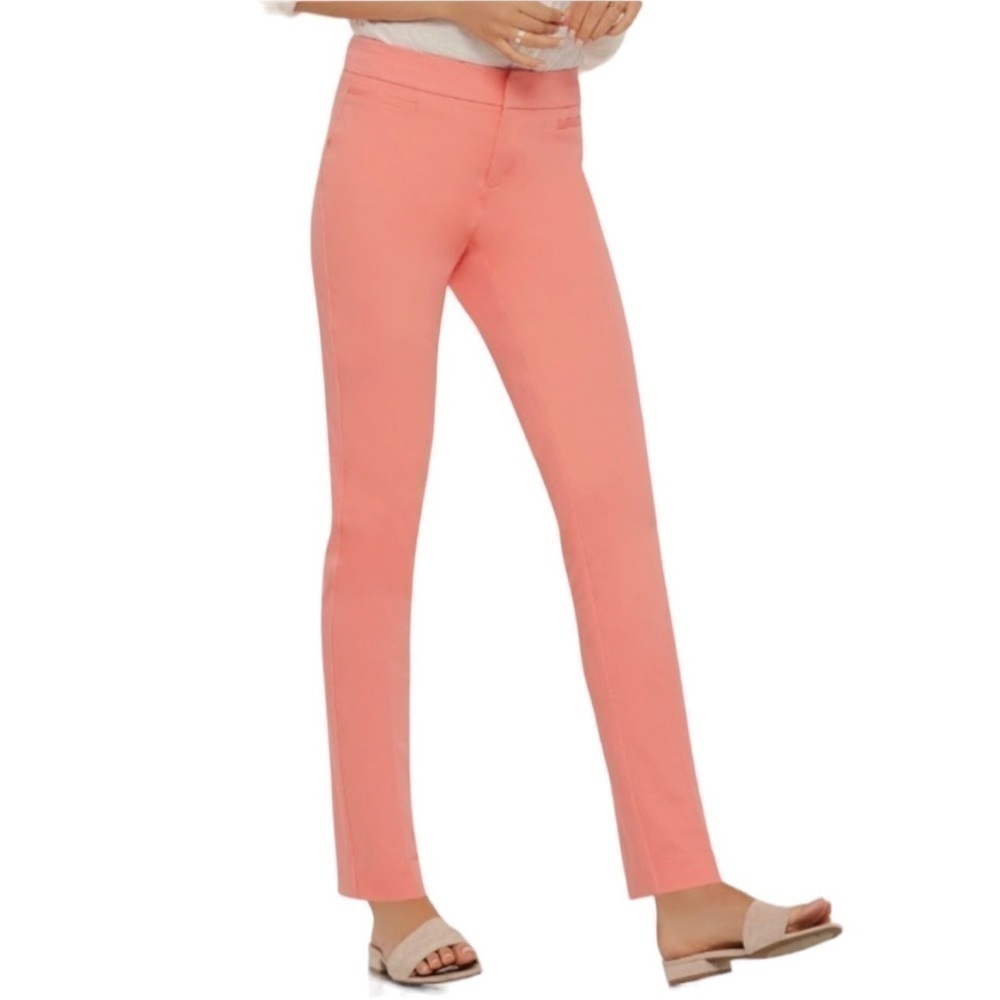 🌸2/$25 Ecru Salmon Pink Madison Slim Trouser Ankle Pant